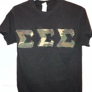 Camo Tri Sigma letters
